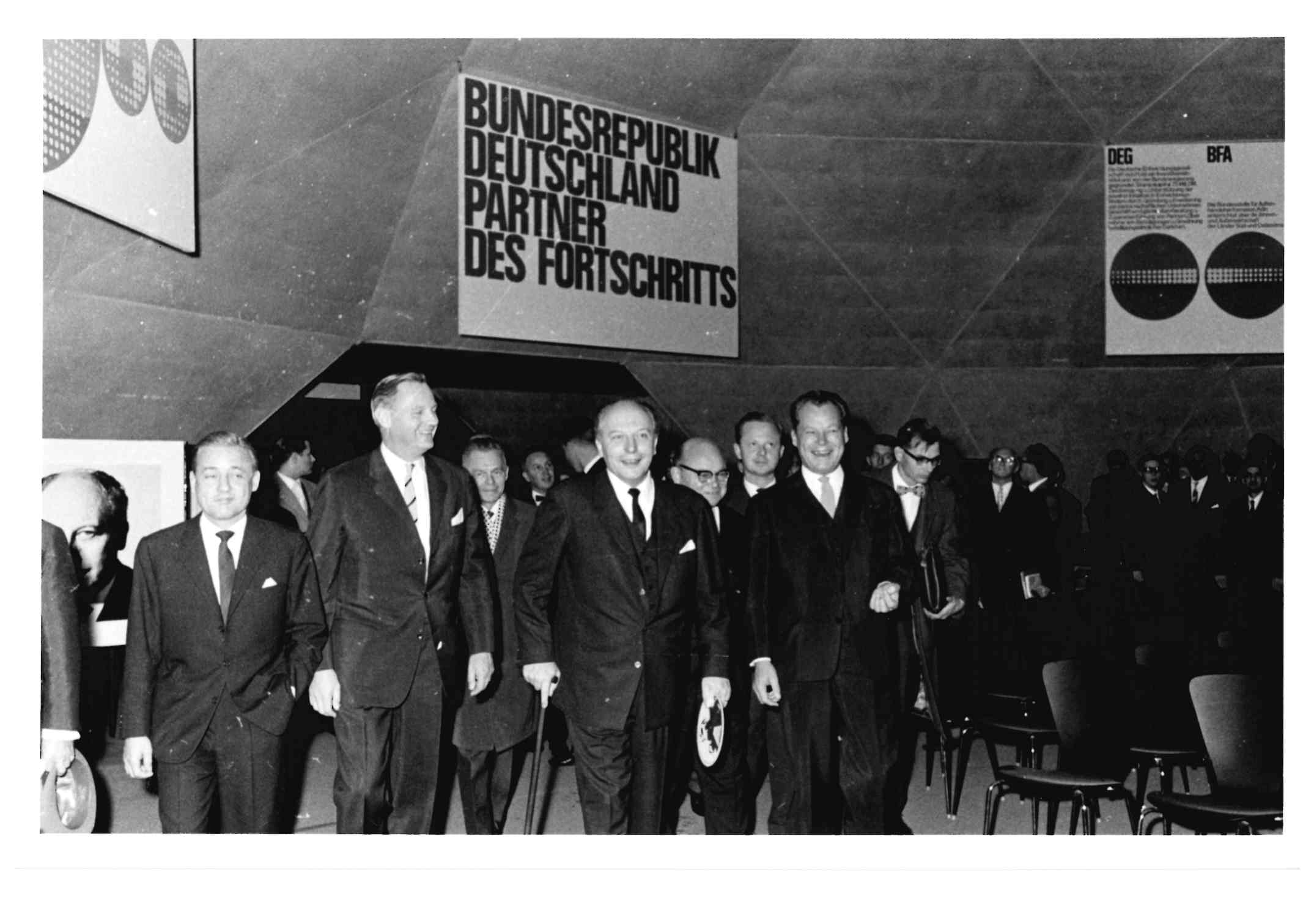 1966: Willy Brandt und Walter Scheel beim Eröffnungsrundgang